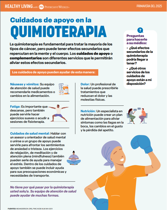 Una Vida Saludable Con Physician’s Weekly –  Apoyo durante la quimioterapia (Healthy Living With Physician’s Weekly – Support During Chemotherapy Spring 2025)